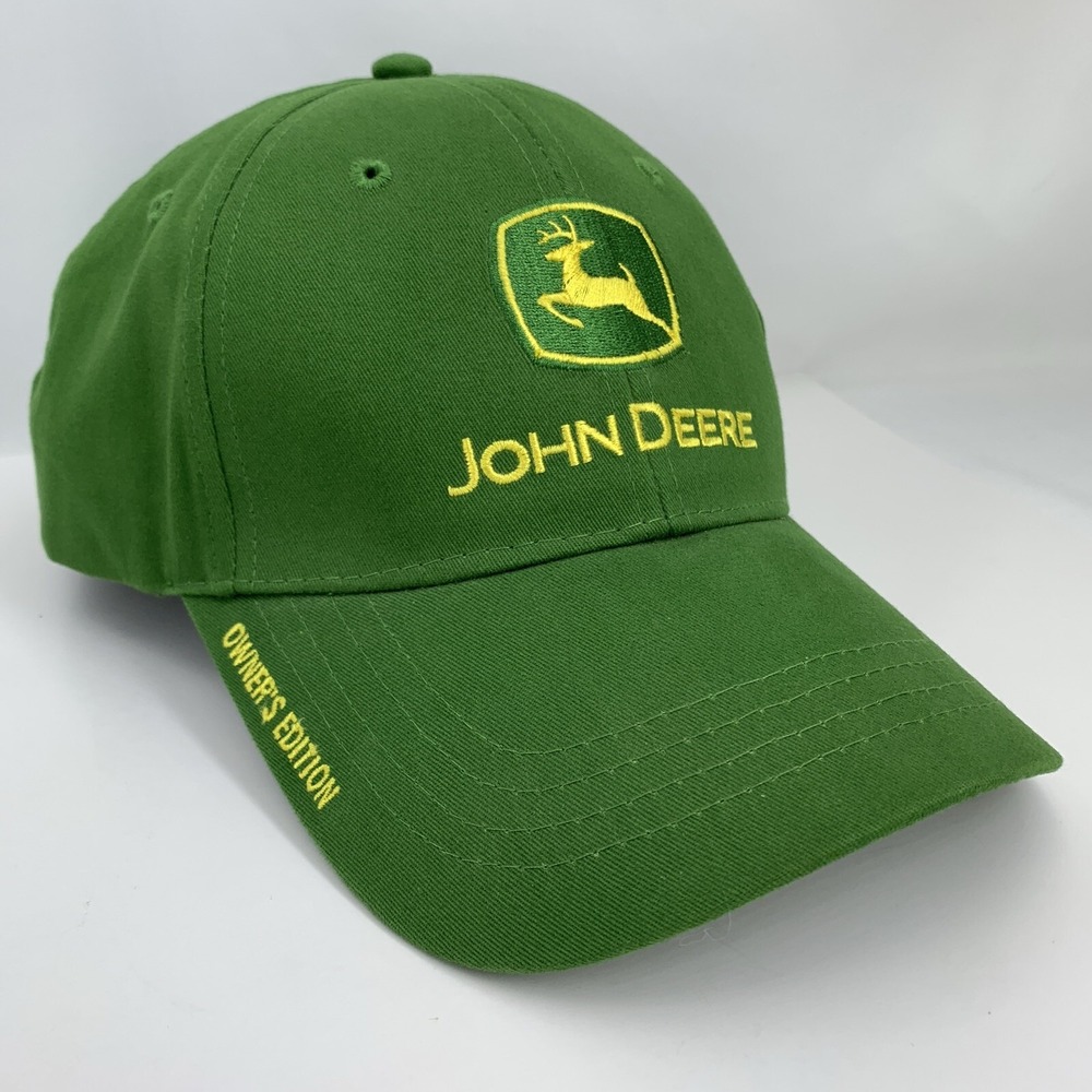 John Deere Hat Owner's Edition Green Adjustable Strap OSFA Baseball Cap